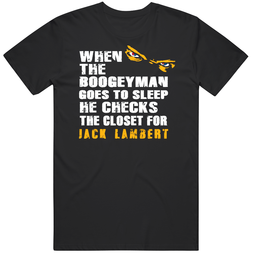 theSteelCityTshirts Jack Lambert Boogeyman Pittsburgh Football Fan T Shirt Ladies Premium / Black / Large