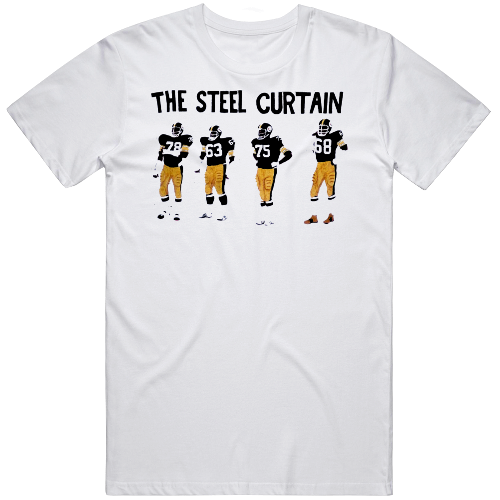 The Steel Curtain Pittsburgh Football Fan Retro Sign T Shirt –  theSteelCityTshirts