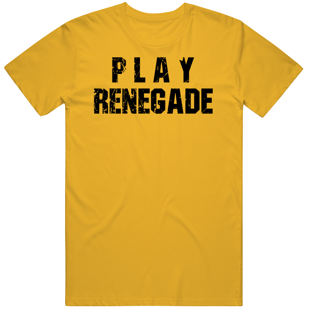 theSteelCityTshirts Play Renegade Pittsburgh Football Fan Distressed T Shirt Ladies / Black / Small