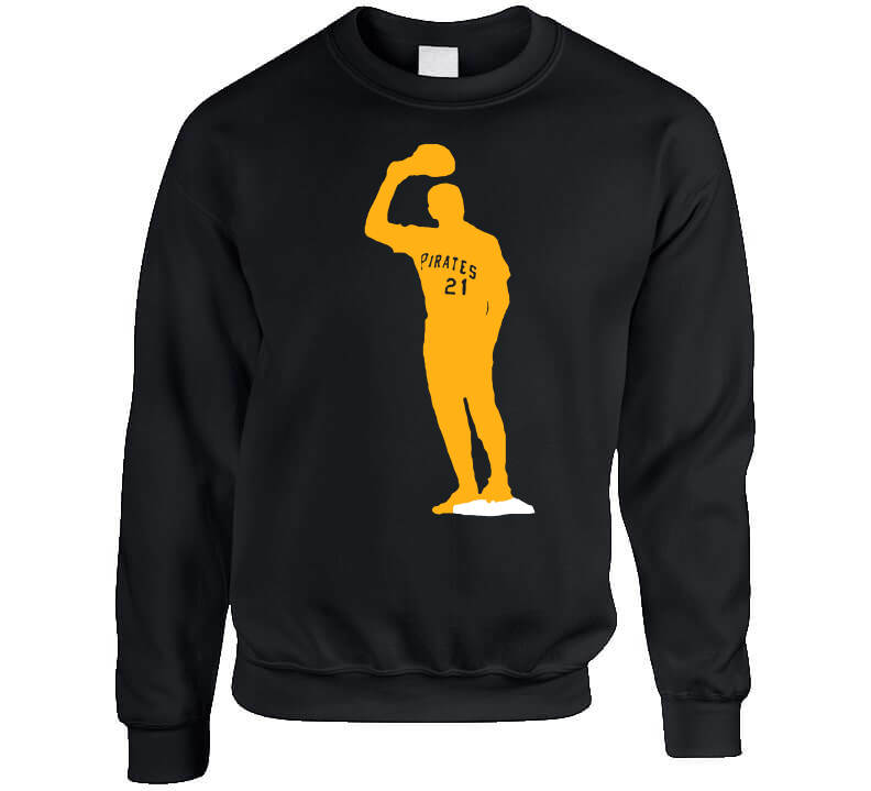 Roberto Clemente Silhouette Pittsburgh Baseball Fan T Shirt