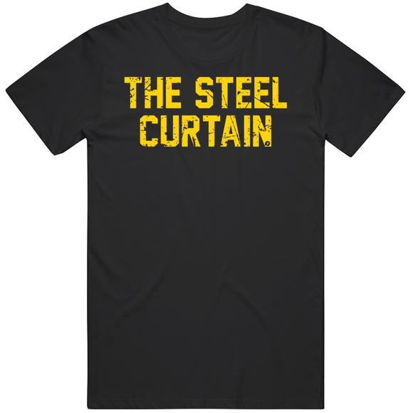 Pittsburgh Football Fan The Steel Curtain Distressed T Shirt