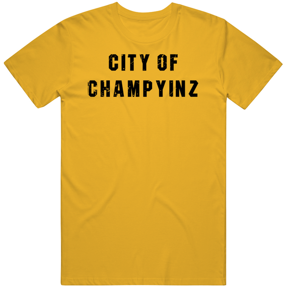 City Of Champyinz Pittsburgh Football Fan Distressed V2 T Shirt