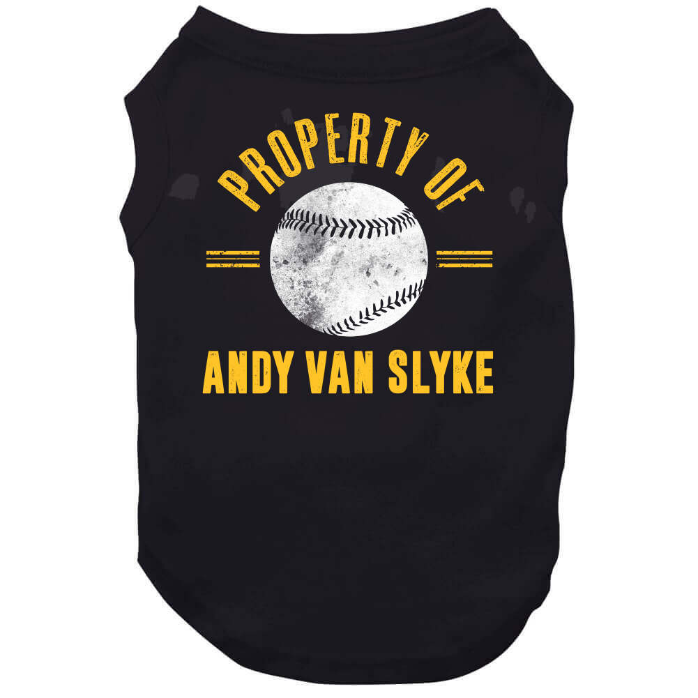 theSteelCityTshirts Andy Van Slyke Property of Pittsburgh Baseball Fan T Shirt Premium / Black / Small