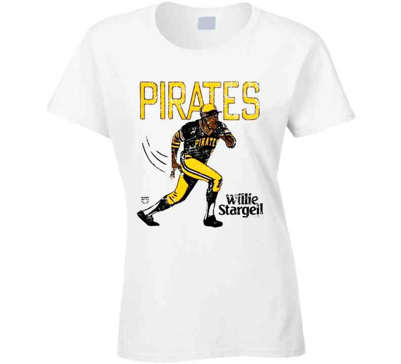 Pittsburgh Pirates Willie Stargell T-Shirt from Homage. | Grey | Vintage Apparel from Homage.