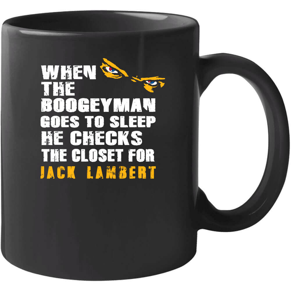 theSteelCityTshirts Jack Lambert Boogeyman Pittsburgh Football Fan T Shirt Ladies Premium / Black / Large