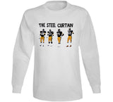 The Steel Curtain Pittsburgh Football Fan Retro Sign T Shirt